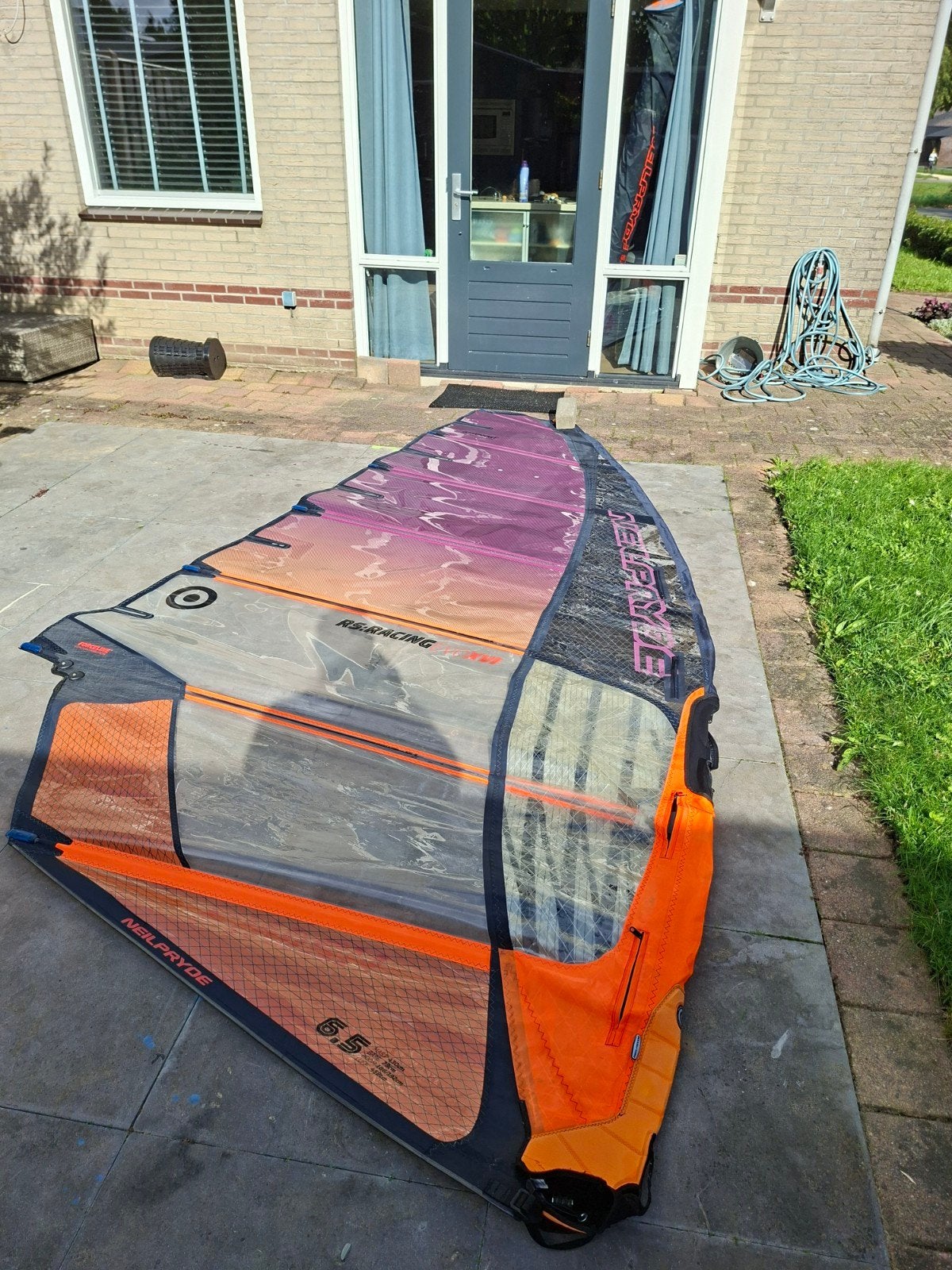 NeilPryde RS:Racing EVO XVI 6.5m² 2025 windsurfzeil met x100, Watersport en Boten, Ophalen, Met mast, Gebruikt, 5 tot 6.5 m²