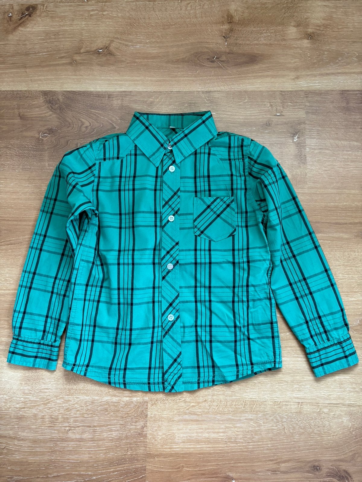Overhemd groen maat 122/128, Kinderen en Baby's, Kinderkleding | Maat 122, Ophalen of Verzenden, Overhemd of Blouse