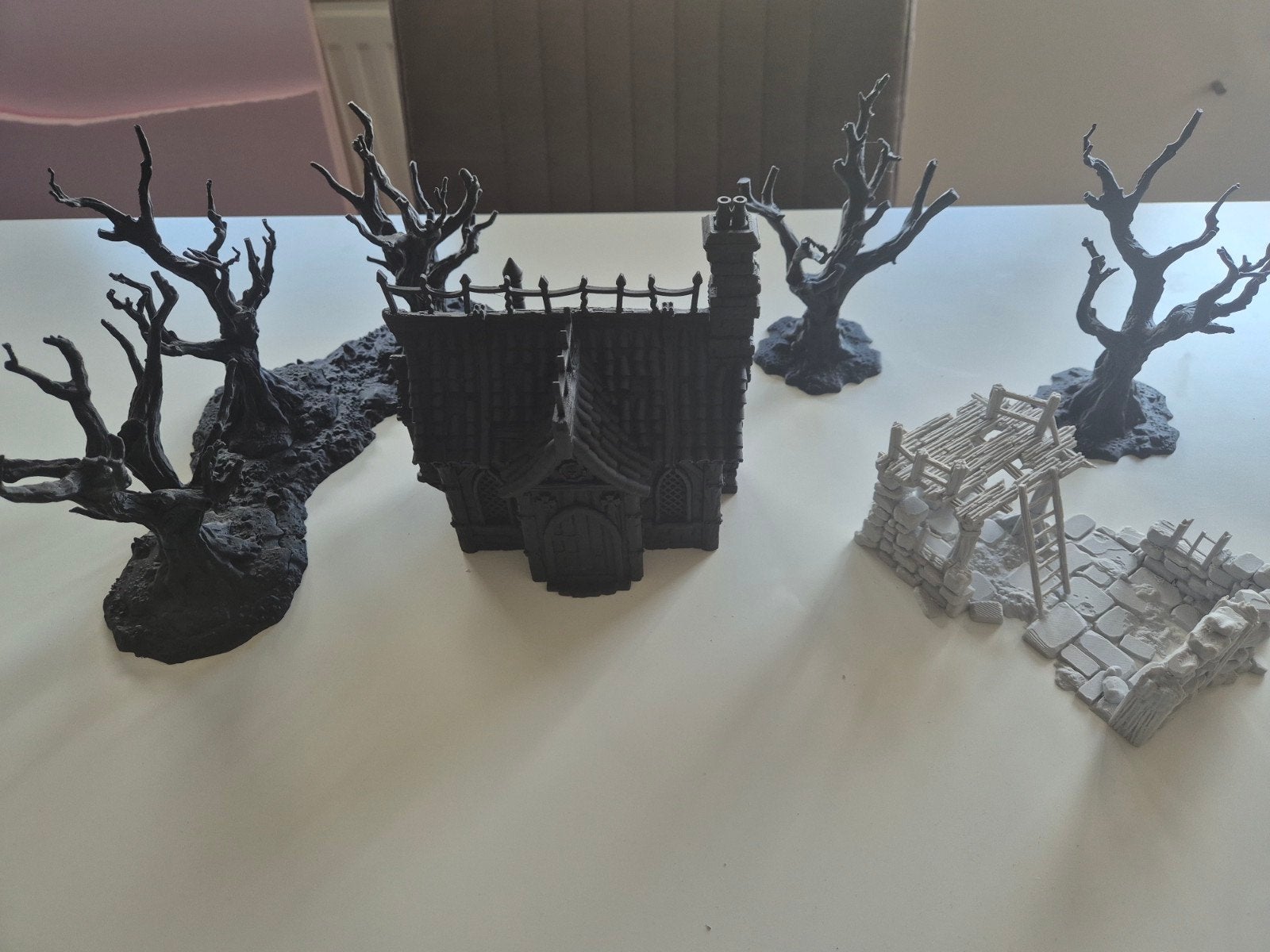 D&D Wargaming Terrein Set - Bomen, Huis en Ruïnes, Ophalen of Verzenden