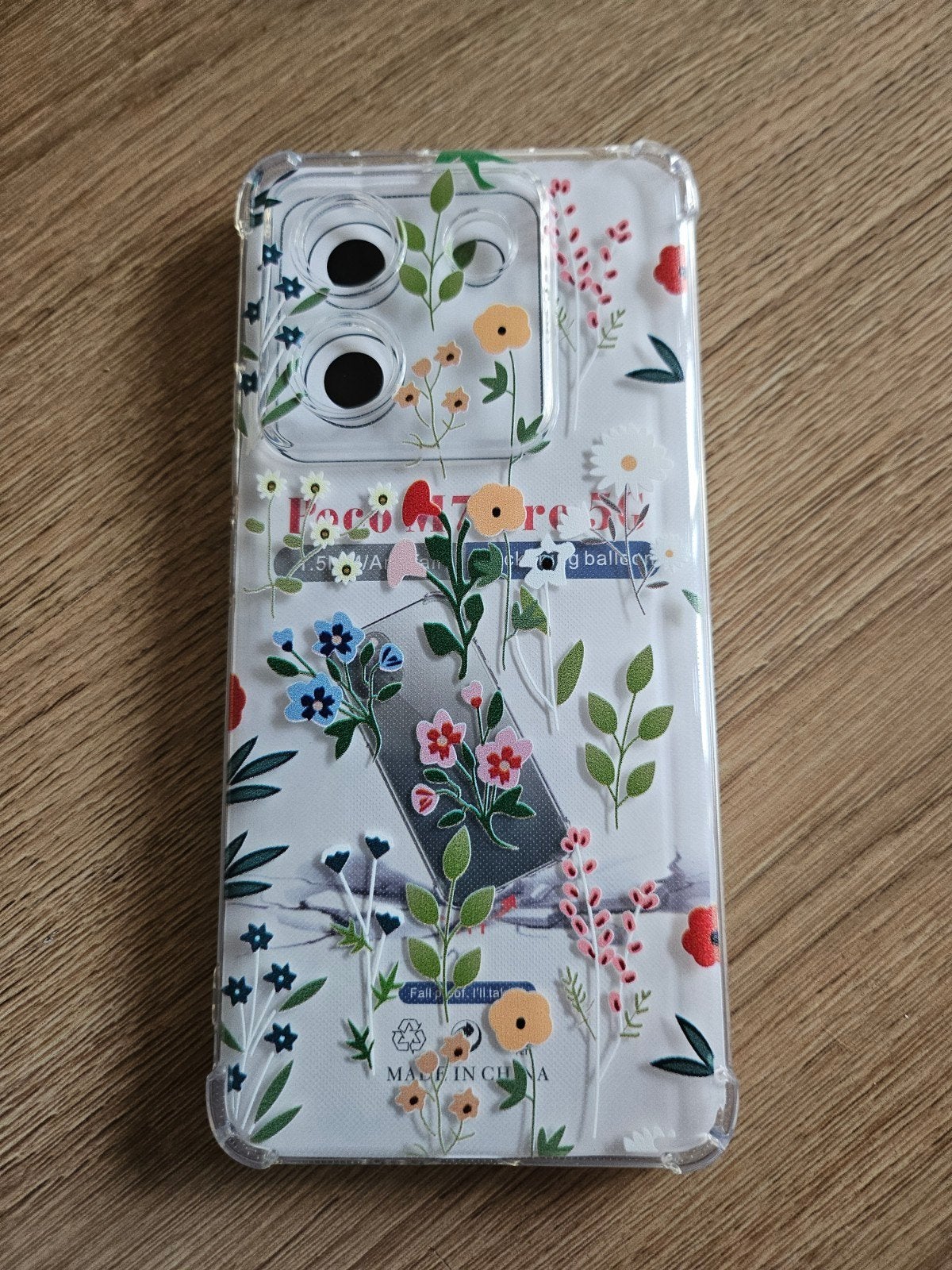 Bloemen telefoonhoesje voor Xiaomi Poco M7 Pro 5G-A95, Ophalen of Verzenden, Nieuw, Hoesje of Tasje