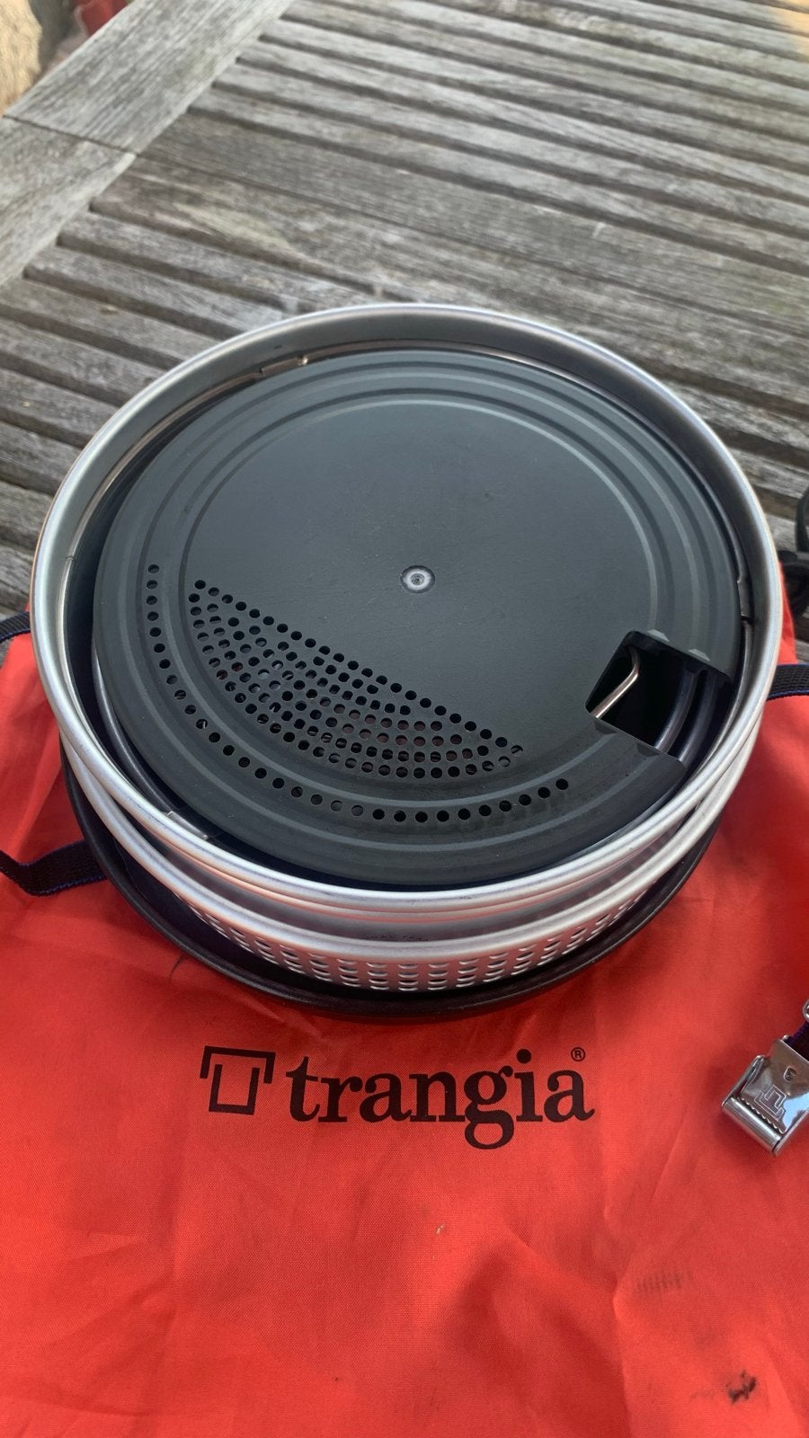 Trangia 25 (Grootste) Kookset met Brandstof Fles en Spiritus, Ophalen of Verzenden, Gebruikt