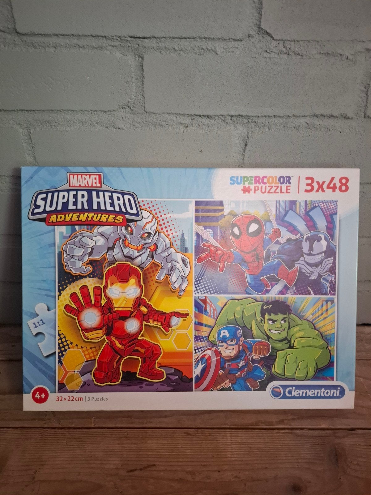 Marvel Super Hero Adventures Puzzel 3x48 Clementoni, Ophalen of Verzenden, 10 tot 50 stukjes, Nieuw, 4 tot 6 jaar