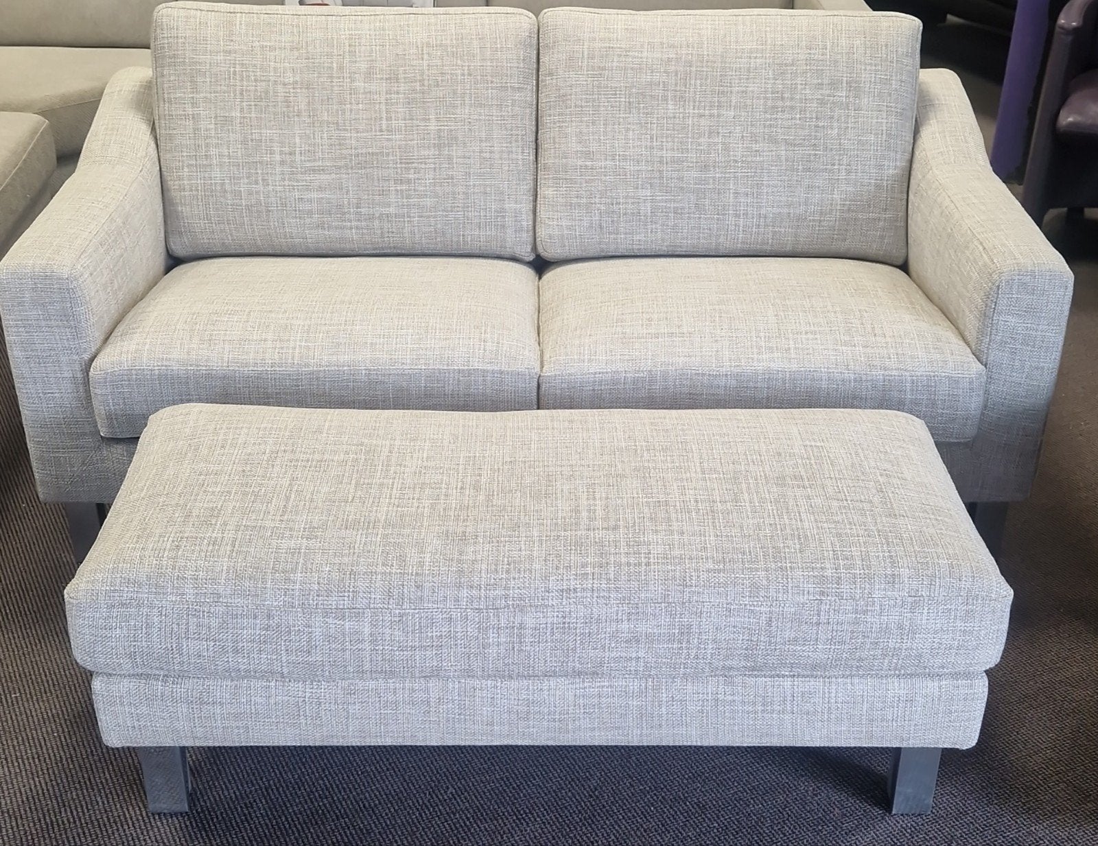 Leolux Antonia bank met hocker, 150 tot 200 cm, Tweepersoons, 75 tot 100 cm, Ophalen of Verzenden
