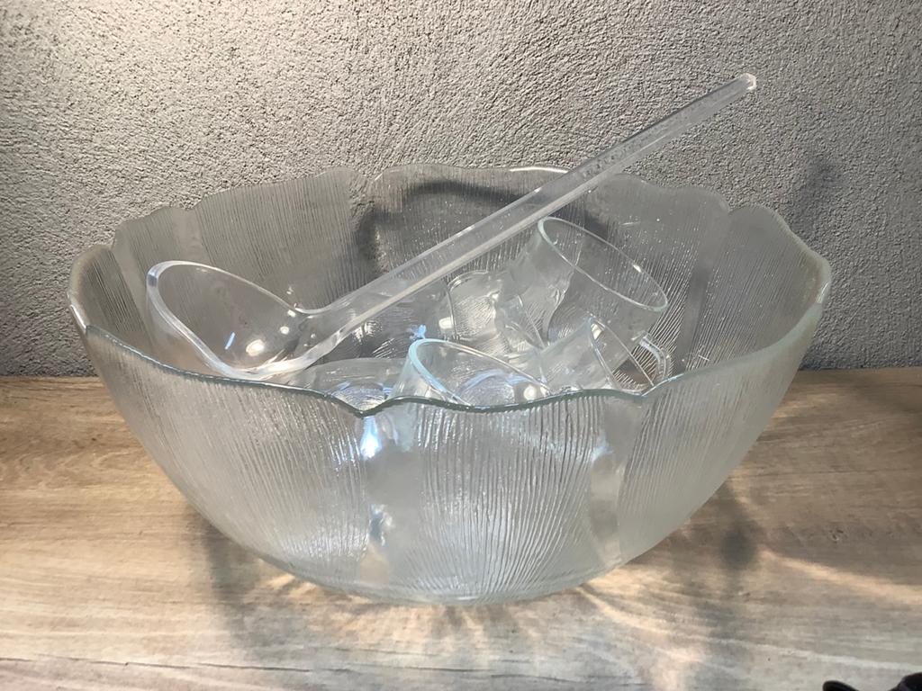 Vintage glazen bowl set, Huis en Inrichting, Keuken | Servies, Ophalen of Verzenden, Glas, Overige stijlen, Schaal of Schalen