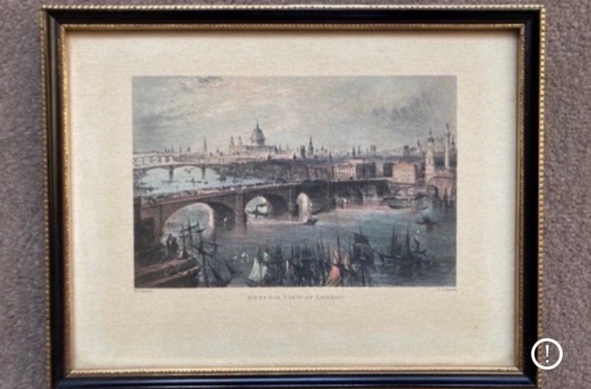 Set van 4 etsen van Londen, Engeland - 25 x 20 cm, Ophalen of Verzenden, Stadsgezicht, Ets