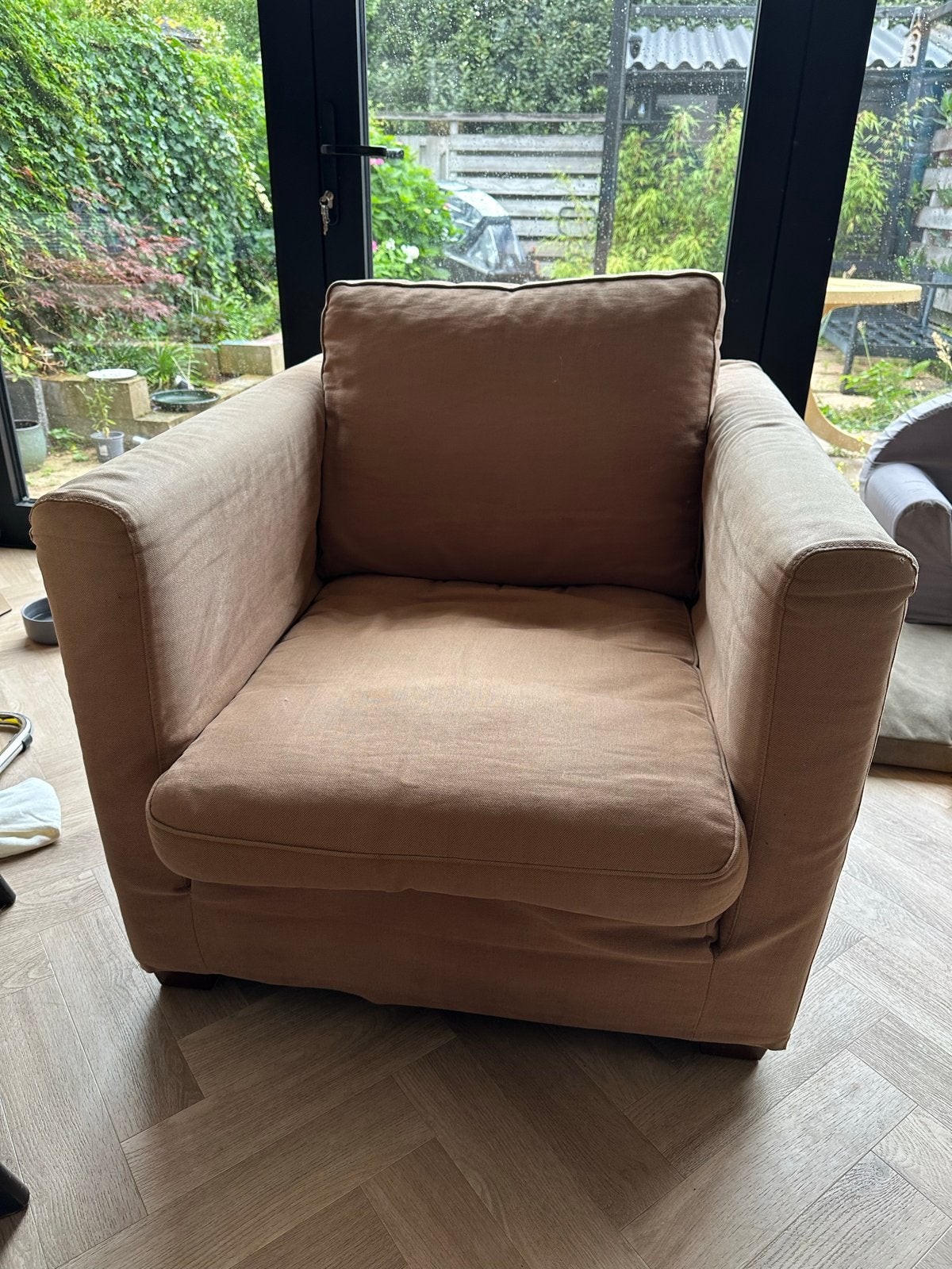 Linteloo fauteuil gratis zo snel mogelijk!, Huis en Inrichting, Fauteuils, Gebruikt, Stof, 75 tot 100 cm, Ophalen