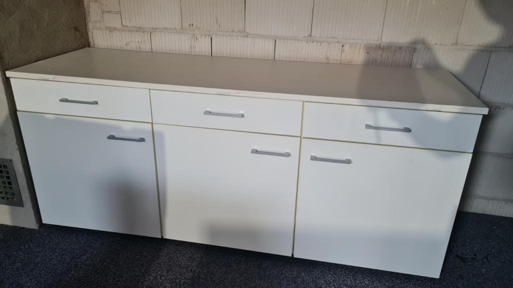 Wit keuken onderkasten met 3 lades, Ophalen, Gebruikt, Wit, Overige typen