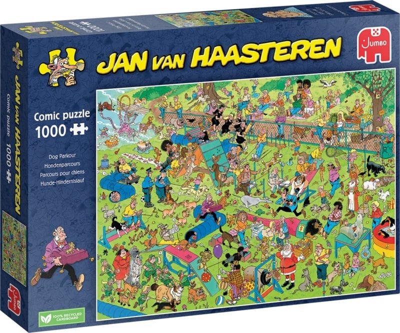 Jan van Haasteren - Hondenparcours - 1000 stukjes, Hobby en Vrije tijd, Ophalen of Verzenden, 500 t/m 1500 stukjes, Nieuw, Legpuzzel