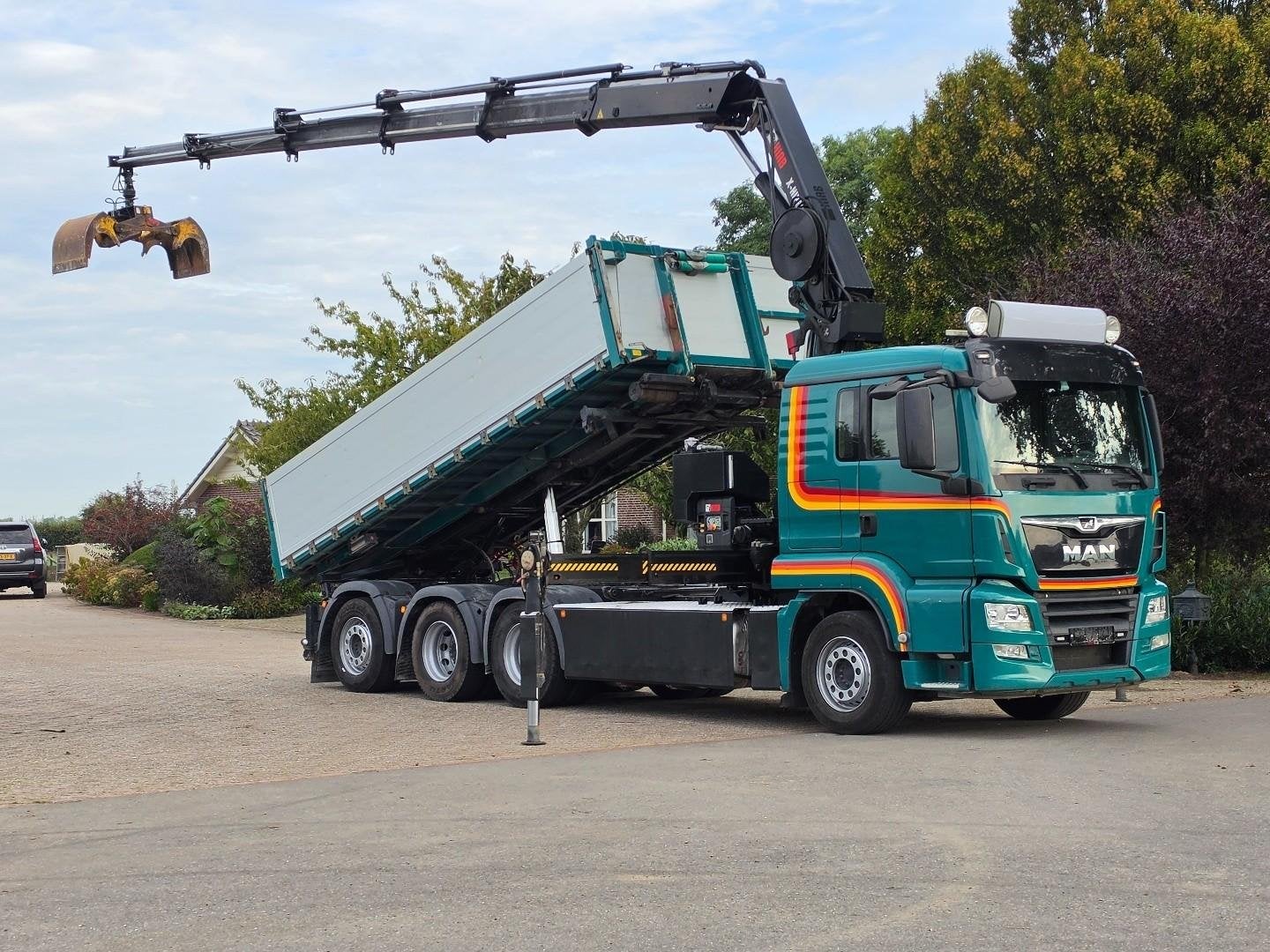 MAN TGS 35.500 8x4 KRAAN/CONTAINER/KIPPER! AFSTANDSBEDIENING, Auto's, Automaat, Euro 6, Overige kleuren, Elektrische ramen