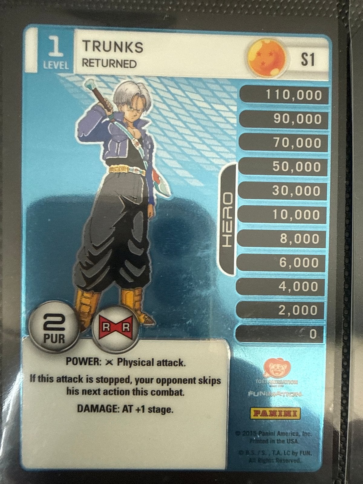 Dragon Ball Super Card Game - Trunks Returned S1, Ophalen of Verzenden, Zo goed als nieuw, Losse kaart
