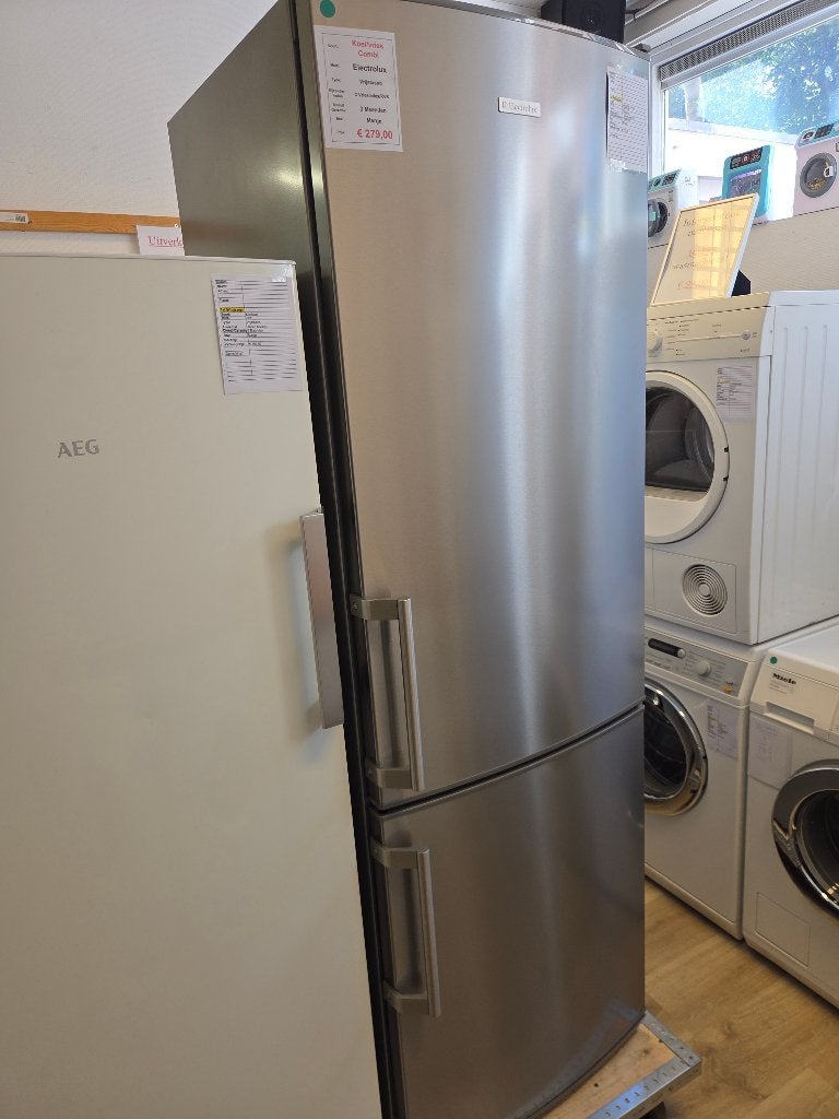 koel/vries combi - Electrolux - rvs - 3 lades, Ophalen, Gebruikt, Duitsland, 200 liter of meer