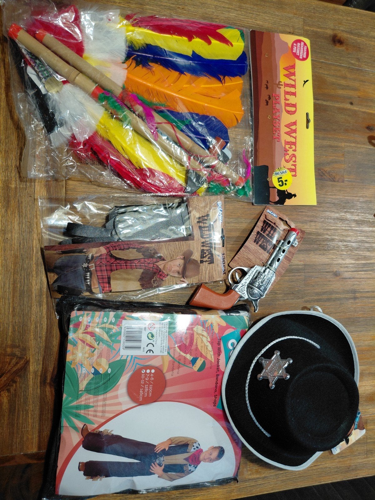 Cowboy verkleedset met hoed (55cm) en accessoires, Ophalen of Verzenden, Nieuw, 146 t/m 152, Jongen