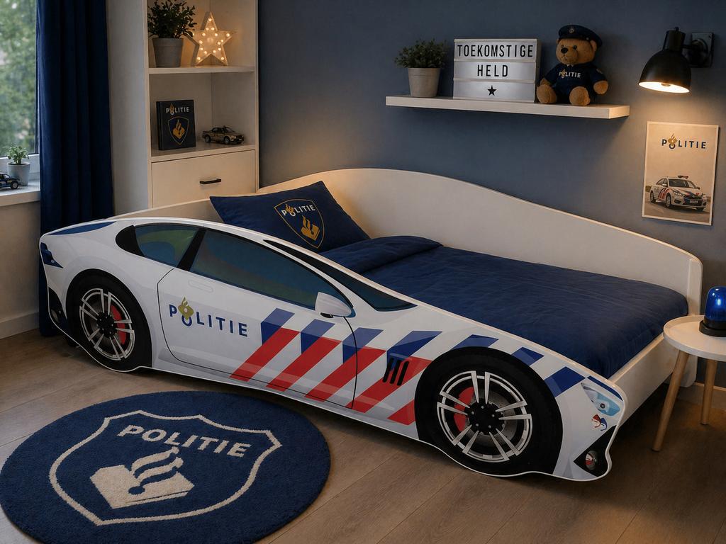 Kinderbed Politieauto NL 160x80 incl. matras, Kinderen en Baby's, Kinderkamer | Bedden, Ophalen, 70 tot 85 cm, 140 tot 160 cm