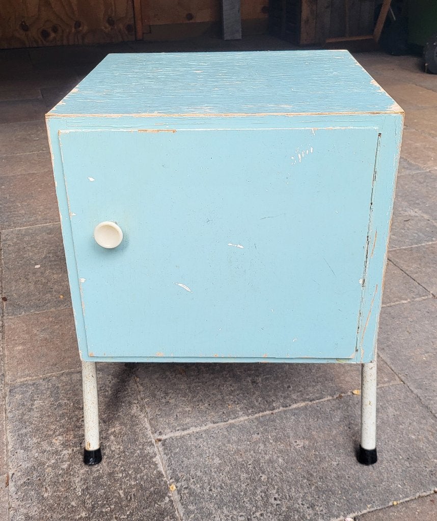 jaren '70 opberg/nachtkastje retro/vintage kinderkamer, Ophalen, Gebruikt, Minder dan 45 cm, 55 tot 70 cm