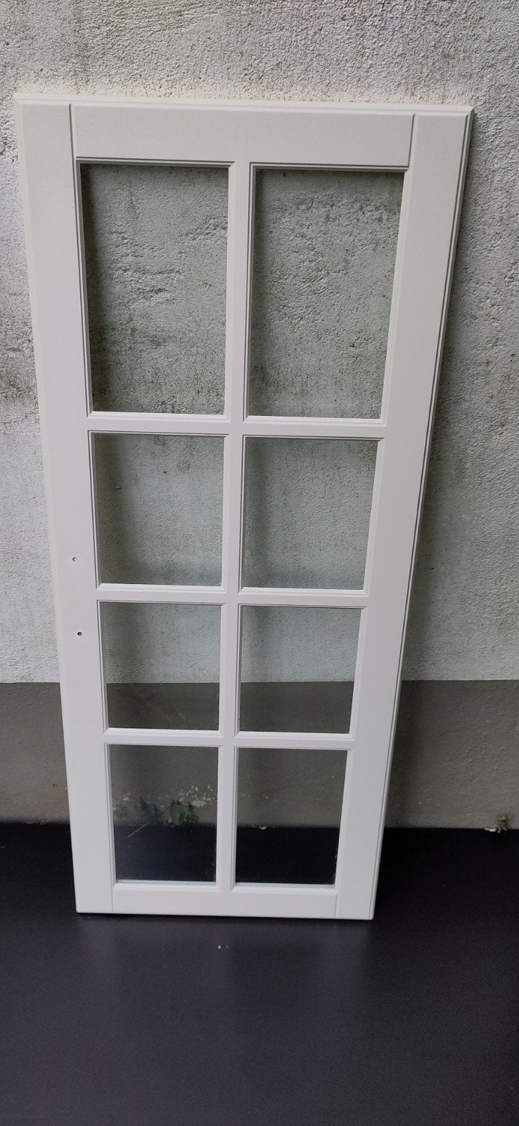 BODBYN Vitrinedeur, ecru, 40x100 cm met boorgaten handgreep, Ophalen, Gebruikt, Minder dan 80 cm, Overige typen
