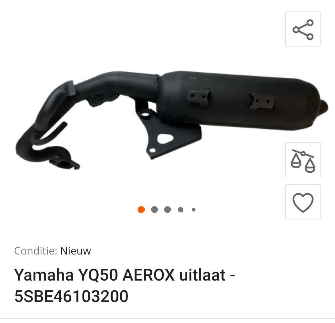Gezocht aerox uitlaat oem met begrenzers, Fietsen en Brommers, Ophalen, Gebruikt, Uitlaat, Yamaha
