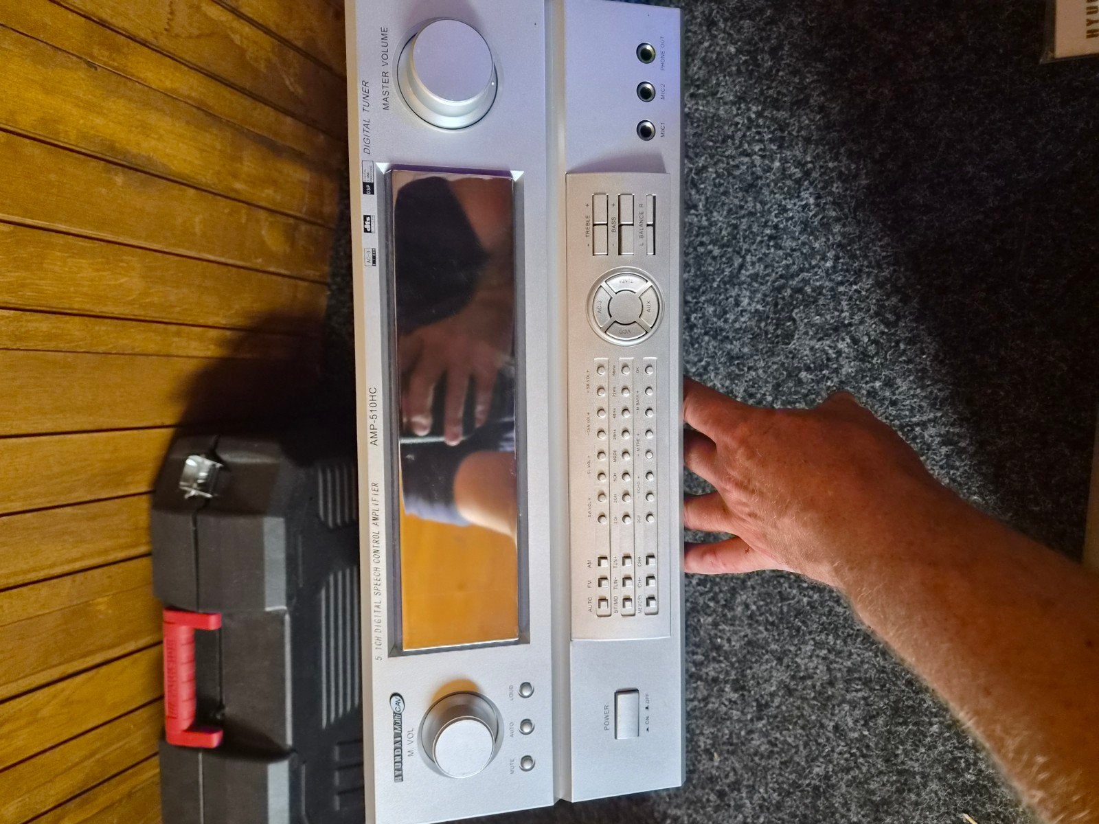 versterker met boxen en mengpaneel en microfoon nette setje, Ophalen of Verzenden, Zo goed als nieuw
