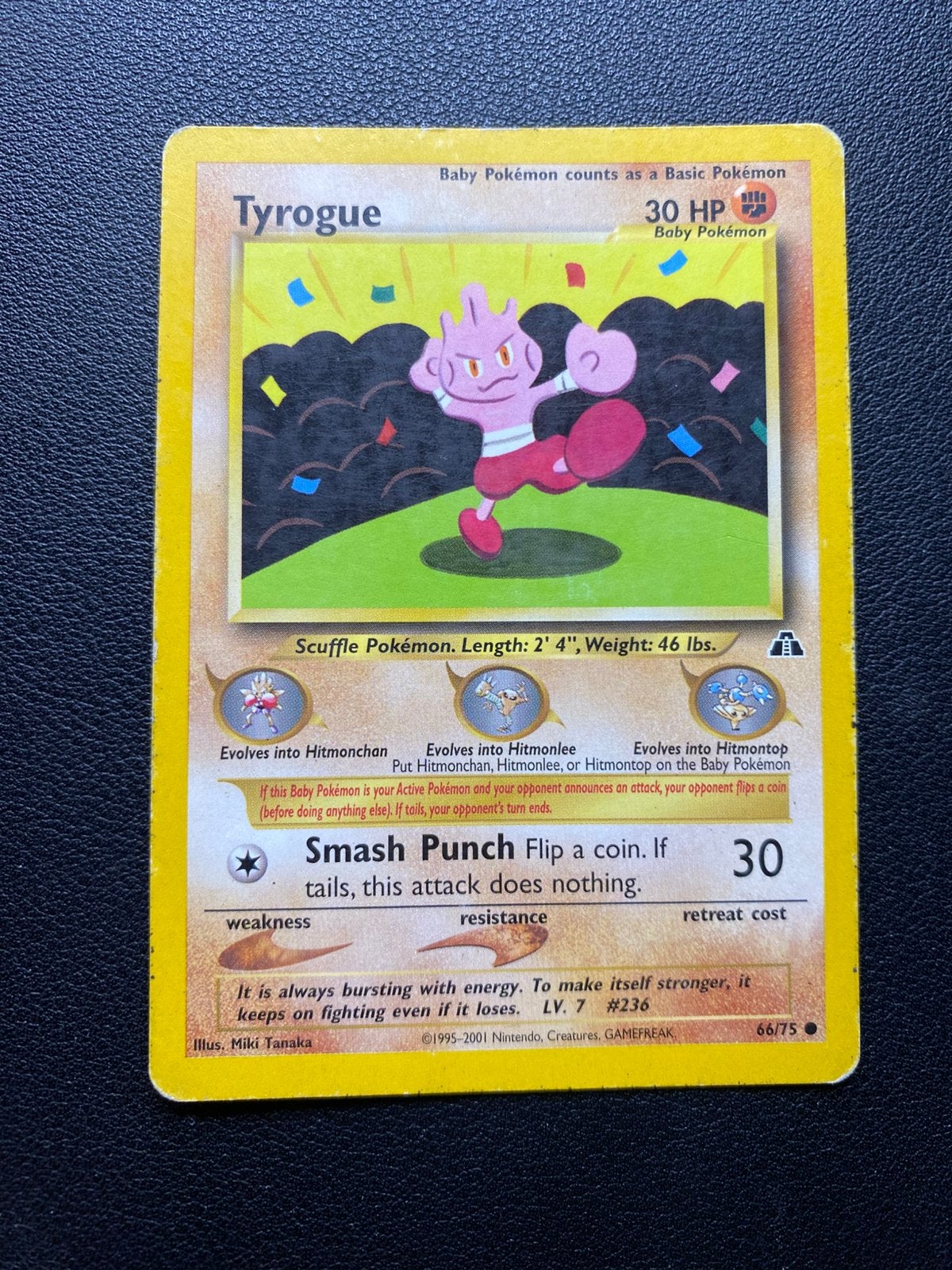 Tyrogue - Neo Discovery - 66/75 - Pokemon kaart, Ophalen of Verzenden, Zo goed als nieuw