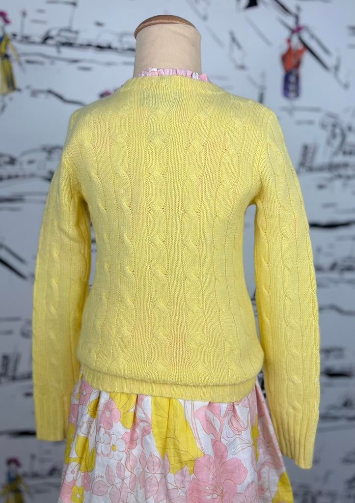 Ralph Lauren 100% kasjmier kabeltrui maat 7 (365 euro), Verzenden, Jongen of Meisje, Trui of Vest, Zo goed als nieuw