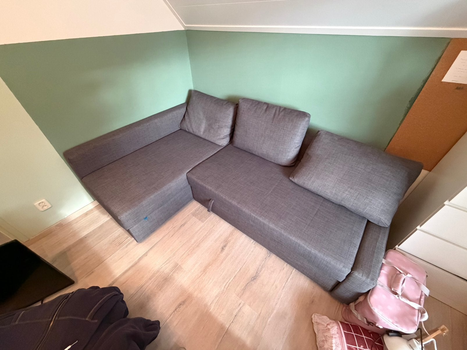 Ikea hoek / slaapbank, Huis en Inrichting, Ophalen, Zo goed als nieuw, Stof