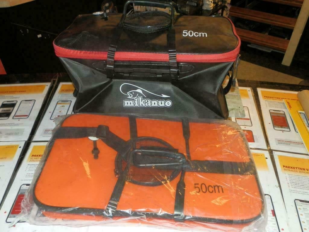 Vis leeftas nieuw 50 cm Mikanue, Watersport en Boten, Hengelsport | Algemeen, Ophalen of Verzenden, Nieuw, Koffer of Tas