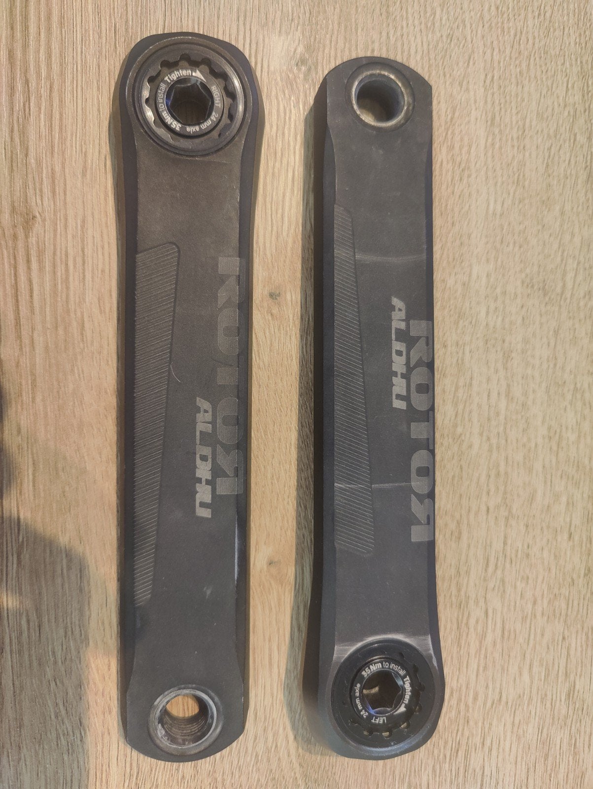 Rotor Aldhu24 crankarmen 175mm, Crankstel of Pedalen, Ophalen of Verzenden, Zo goed als nieuw, Rotor