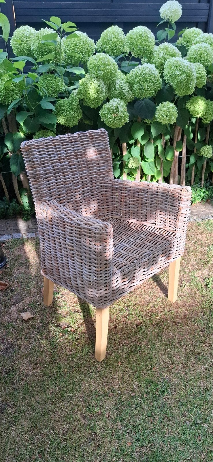 Modern landelijke rotan (eetkamer) stoel, Huis en Inrichting, Stoelen, Ophalen, Modern landelijk, Riet of Rotan, Zo goed als nieuw