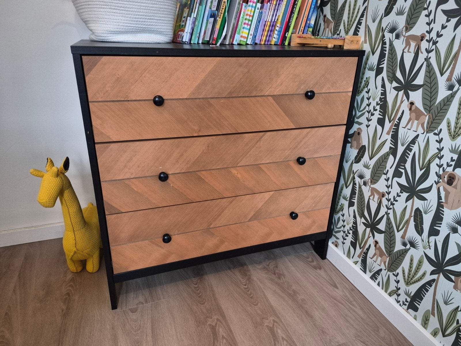 Bopita Commode Job Vintage Honey met 3 laden, Ophalen, 50 tot 70 cm, 90 tot 105 cm, 100 cm of meer
