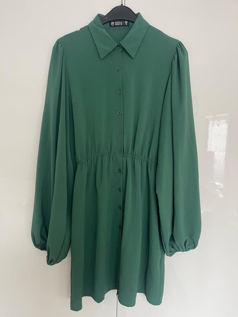 GUTS & GUSTO Groene Jurk Maat M, Kleding | Dames, Jurken, Maat 38/40 (M), Ophalen of Verzenden, Zo goed als nieuw, Boven de knie