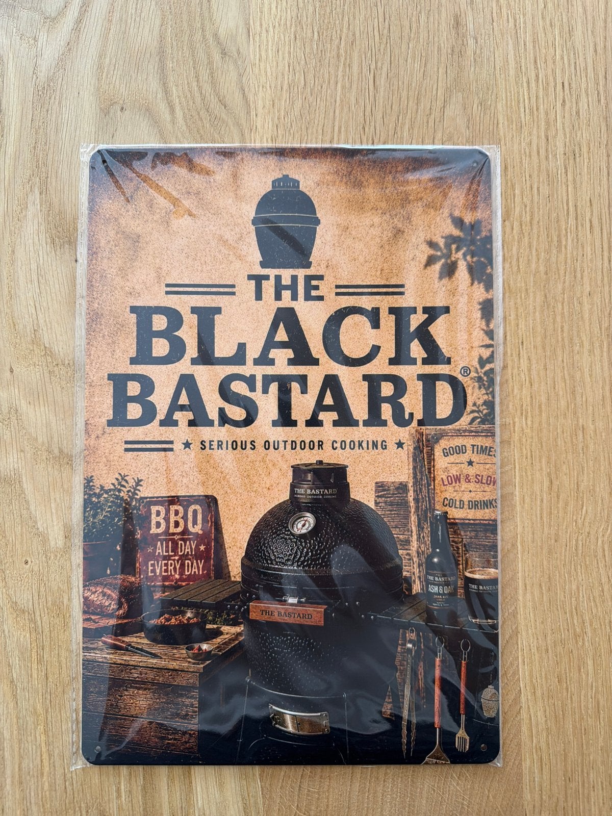 The Black Bastard BBQ Metalen Bord, Verzenden, Nieuw