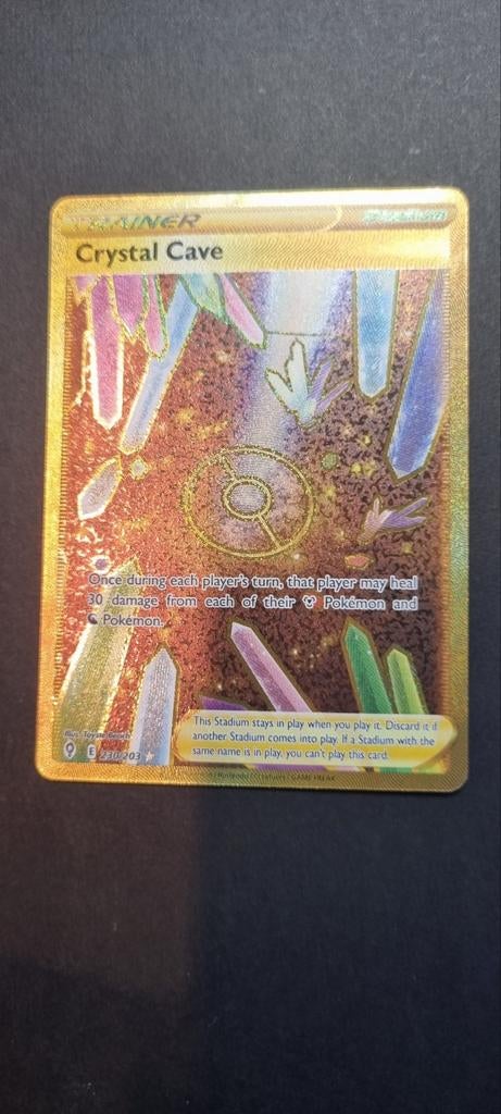 Crystal Cave 230/203 Gold Secret Rare Evolving Skies Pokémon, Ophalen of Verzenden, Zo goed als nieuw, Losse kaart, Foil