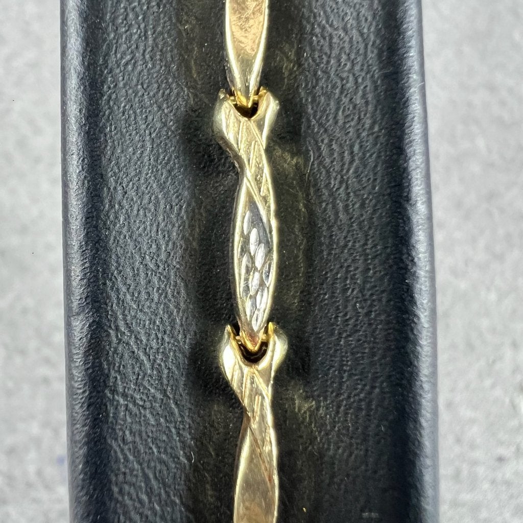Gouden Armband | 14k | 3,5g | fantasieband | 19cm | 416543, Sieraden, Tassen en Uiterlijk, Ophalen of Verzenden, Gebruikt, Goud