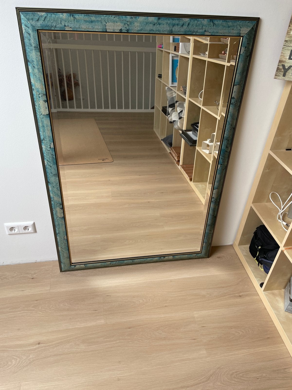 Grote luxe spiegel, horizontaal op te hangen, Ophalen, Gebruikt, 125 cm of meer, Minder dan 100 cm