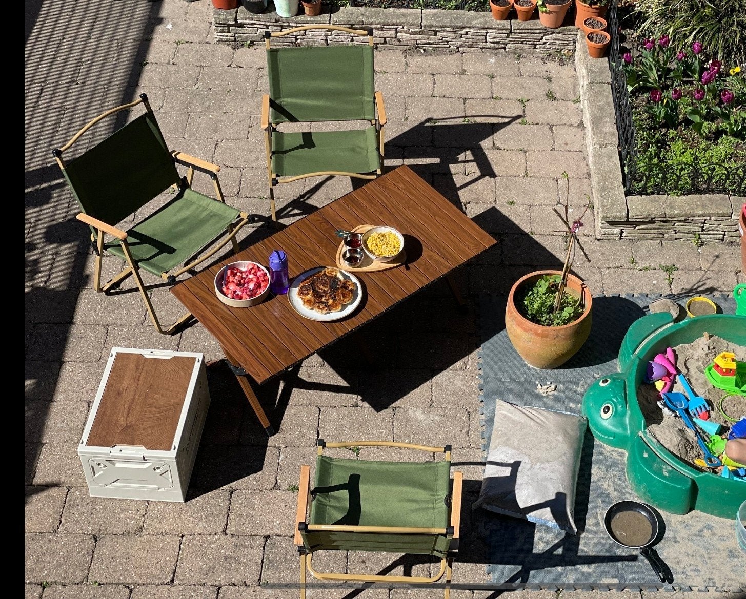 Opvouwbare campingstoel - Groen, Ophalen, Gebruikt, Campingstoel