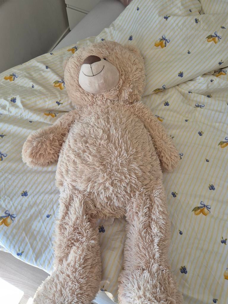 Grote teddybeer - ongeveer 1 meter lang, Kinderen en Baby's, Speelgoed | Knuffels en Pluche, Ophalen, Gebruikt, Beer, Bruin