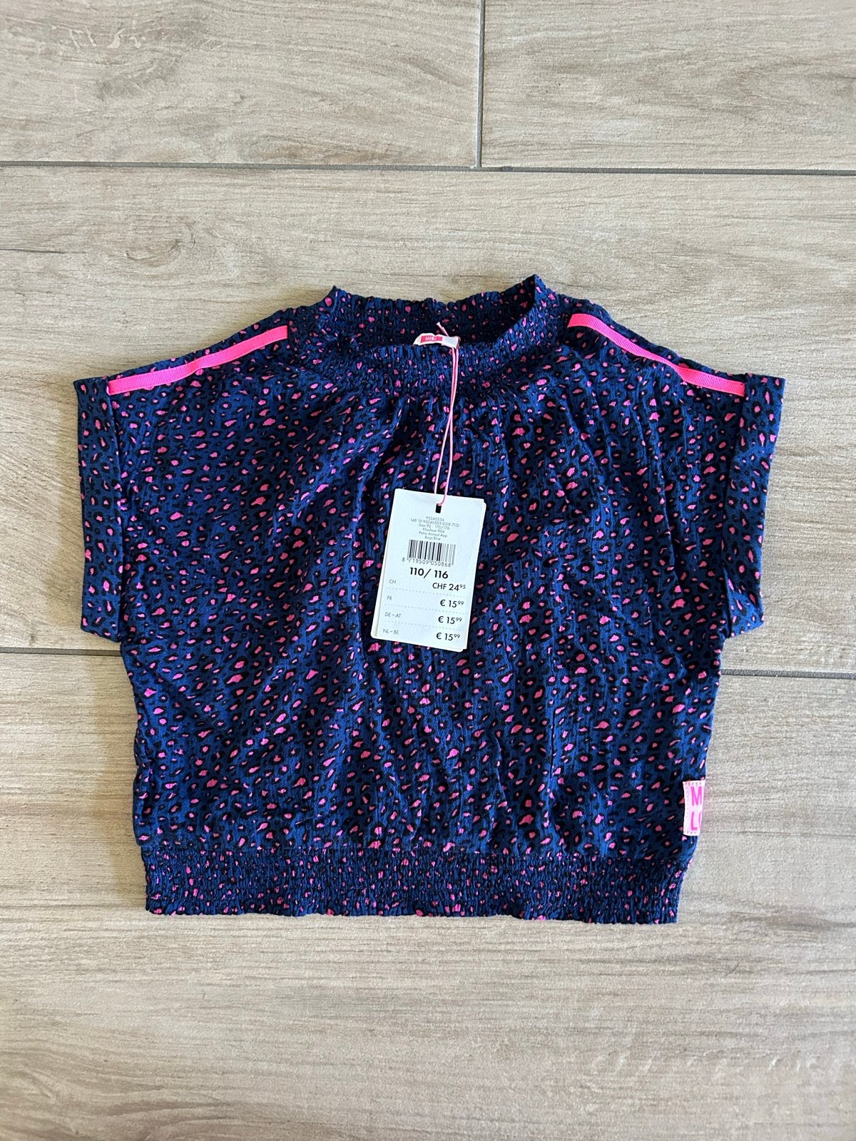 Nieuw WE T-shirt blouse met dierenprint maat 110/116, Kinderen en Baby's, Kinderkleding | Maat 110, Ophalen of Verzenden, Nieuw