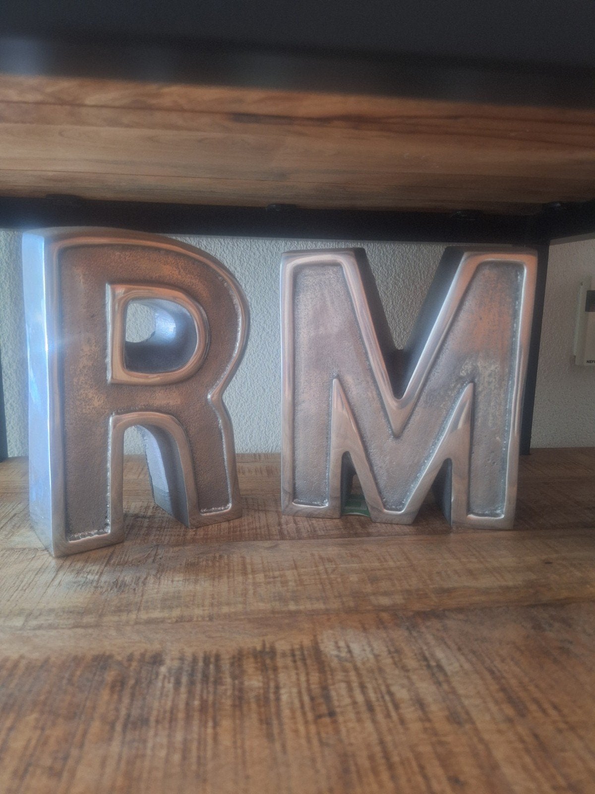 Riviera Maison letters R en M, Ophalen of Verzenden, Metaal, Zilver, Landelijk