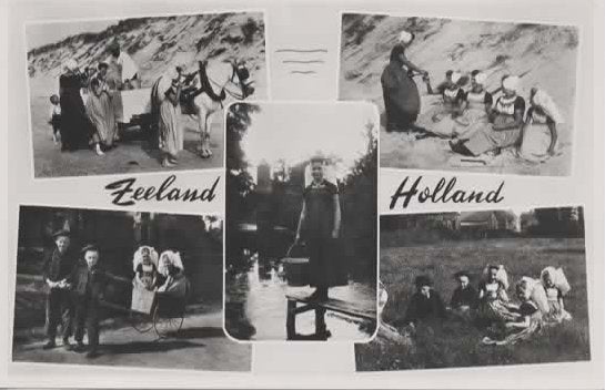 Zeeland Walcheren klederdracht 5 luik, Verzenden, 1940 tot 1960, Ongelopen, Zeeland