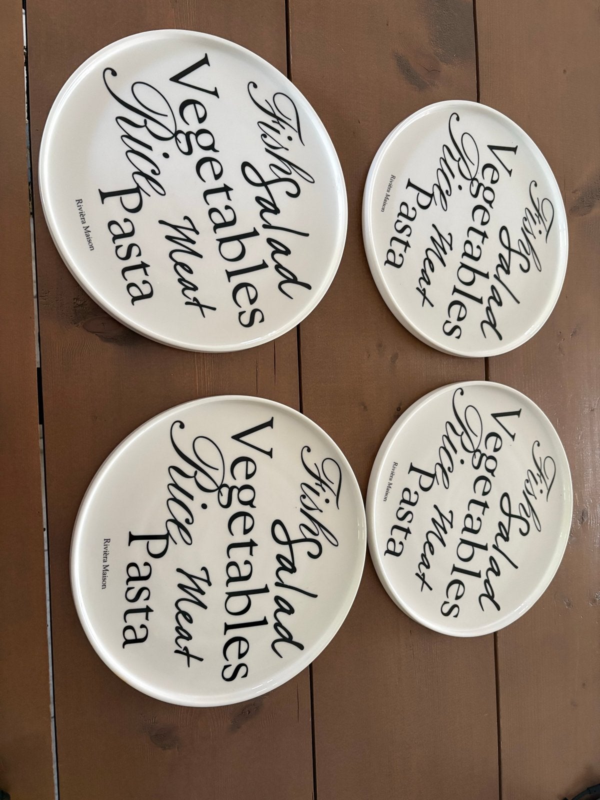 Riviera Maison 'The Best Choice Plate' - Set van 4, Overige merken, Ophalen of Verzenden, Zo goed als nieuw, Bord(en)