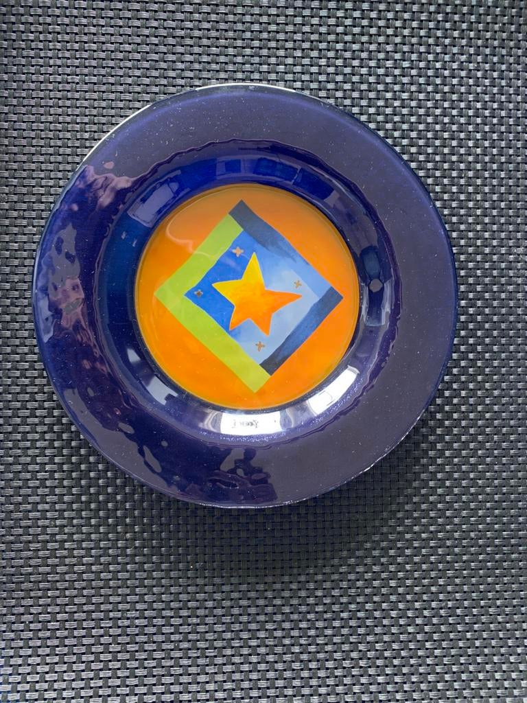 Dibbern - bord glas met afbeelding ster, Huis en Inrichting, Keuken | Servies, Ophalen, Bord(en), Overige stijlen, Glas