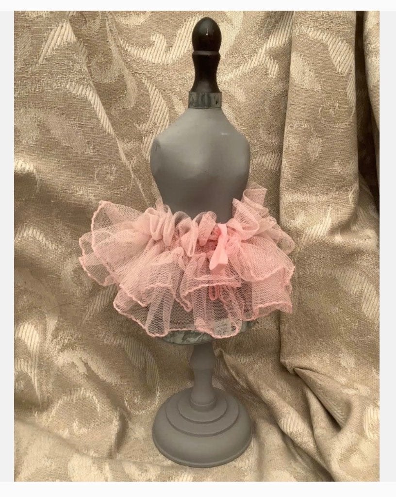 Vintage paspopje met roze petticoat 30 cm hoog, Ophalen of Verzenden