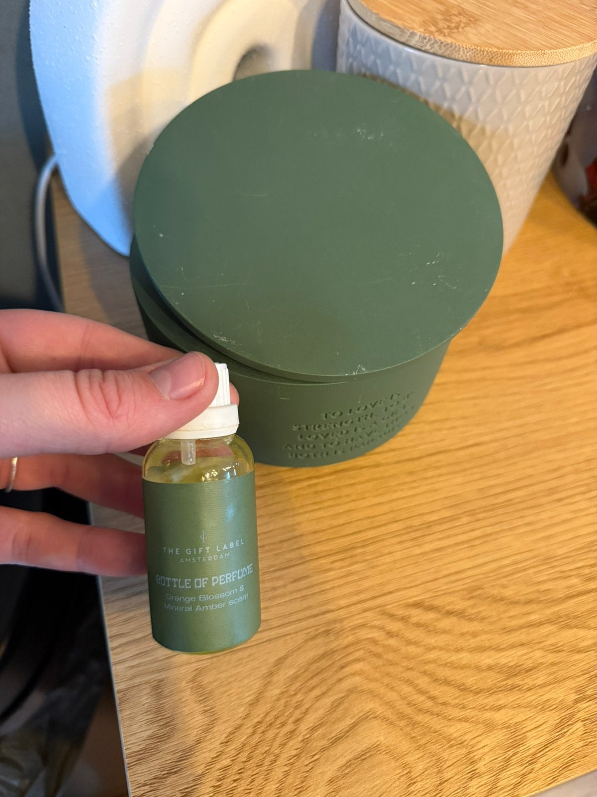 STONE DIFFUSER 30ML gift label, Huis en Inrichting, Ophalen, Zo goed als nieuw, Wit