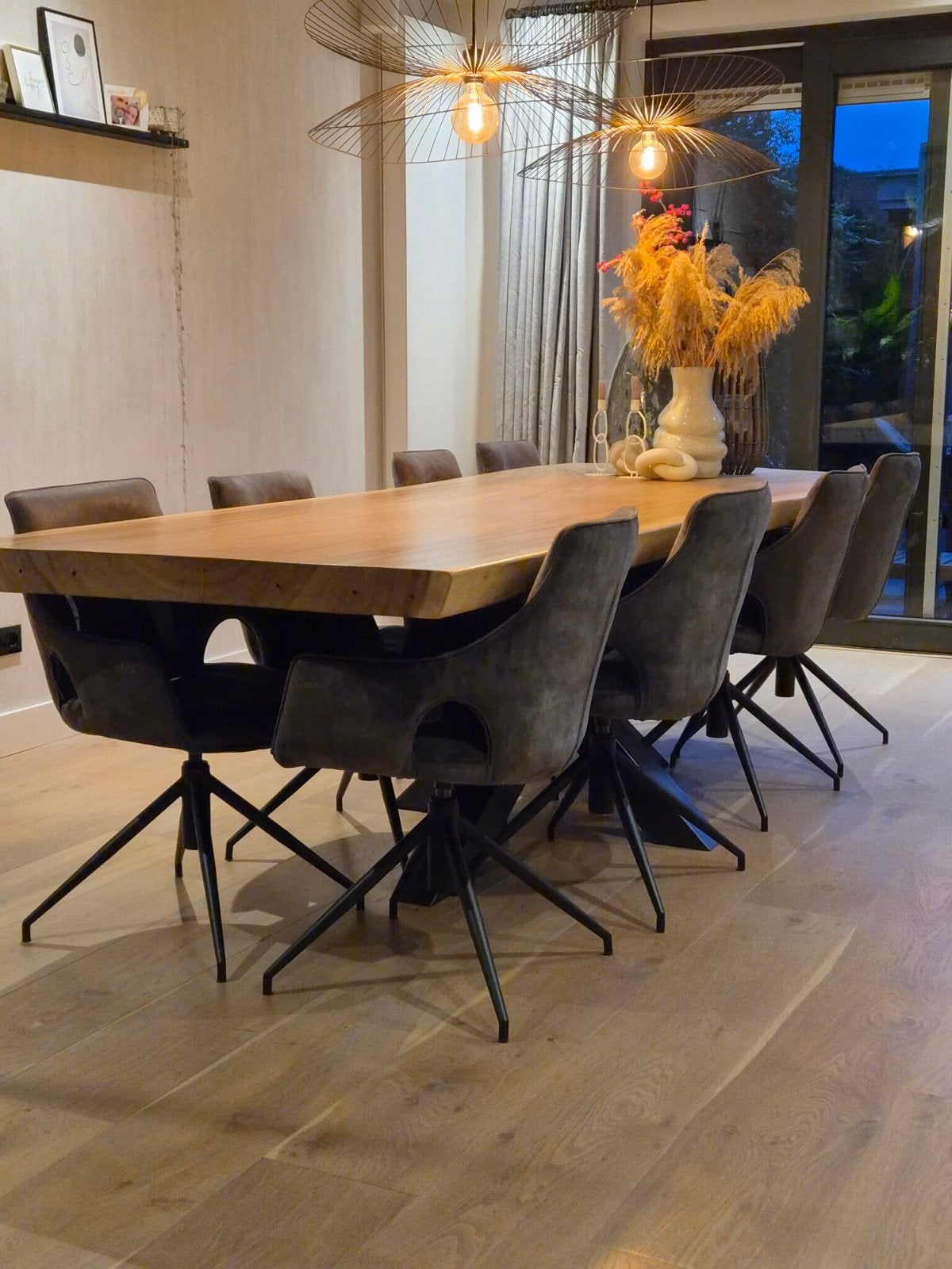 Set van 8 Bommel eetkamerstoelen - Zo goed als nieuw, Huis en Inrichting, Ophalen, Overige kleuren, Zo goed als nieuw, Leer
