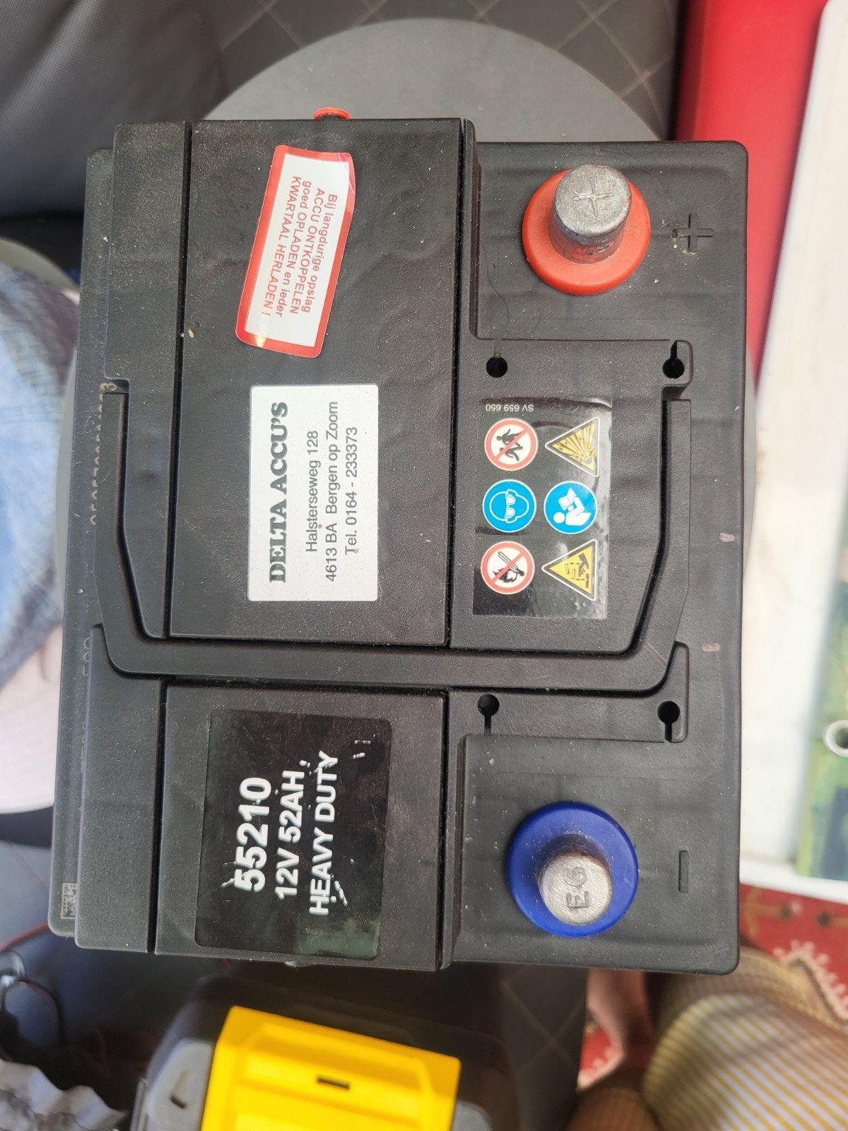 Nieuwe Delta Accu 12V 52Ah - Overcompleet, Ophalen