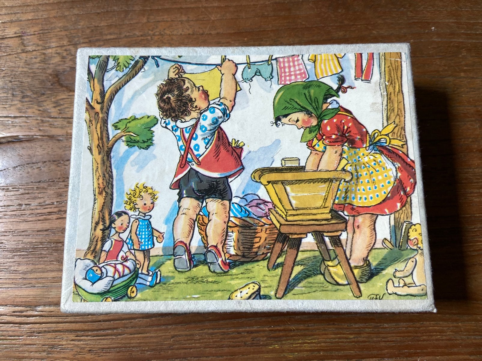Retro blokken puzzel, Ophalen, 2 tot 4 jaar, Gebruikt, 10 tot 50 stukjes