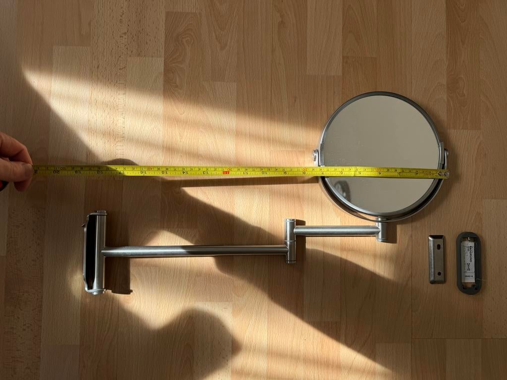 IKEA BROGRUND make-up spiegel, uitschuifbaar, Huis en Inrichting, Woonaccessoires | Spiegels, Gebruikt, Minder dan 50 cm, Minder dan 100 cm