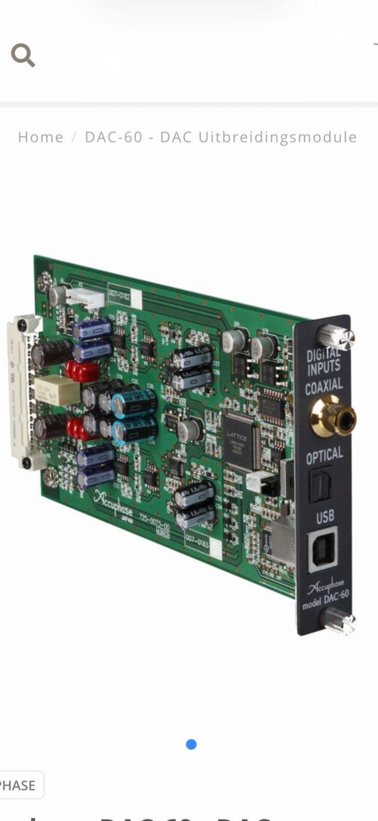 Accuphase DAC 60 - DAC Uitbreidingsmodule (1e eigenaar), Verzenden, Zo goed als nieuw