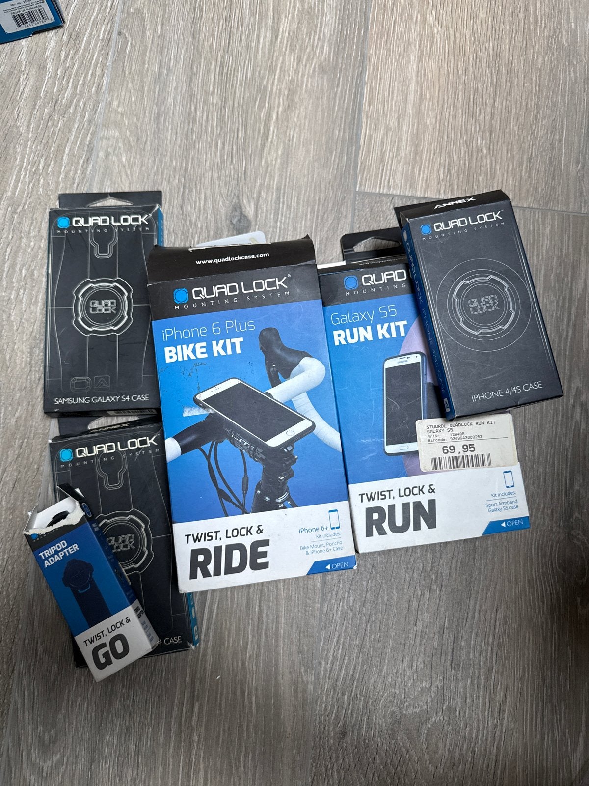 Diverse Quad Lock producten: hoesjes, bike kit, run kit, Ophalen of Verzenden, Nieuw, Hoesje of Tasje
