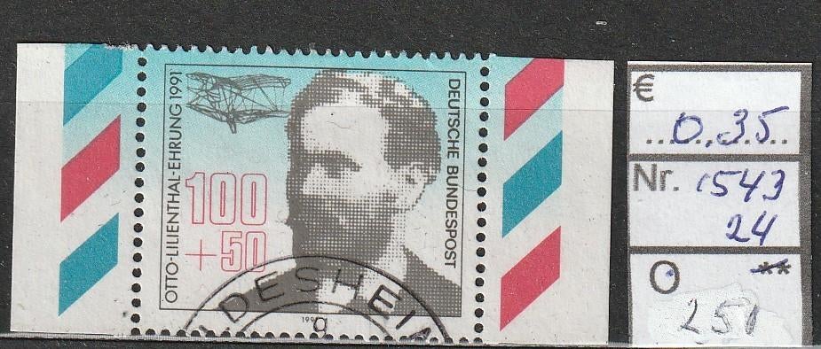 Bund Lilienthal Zegel Blok 24 Michel 1543 Nr.251g, Verzenden, 1990 tot heden, Gestempeld