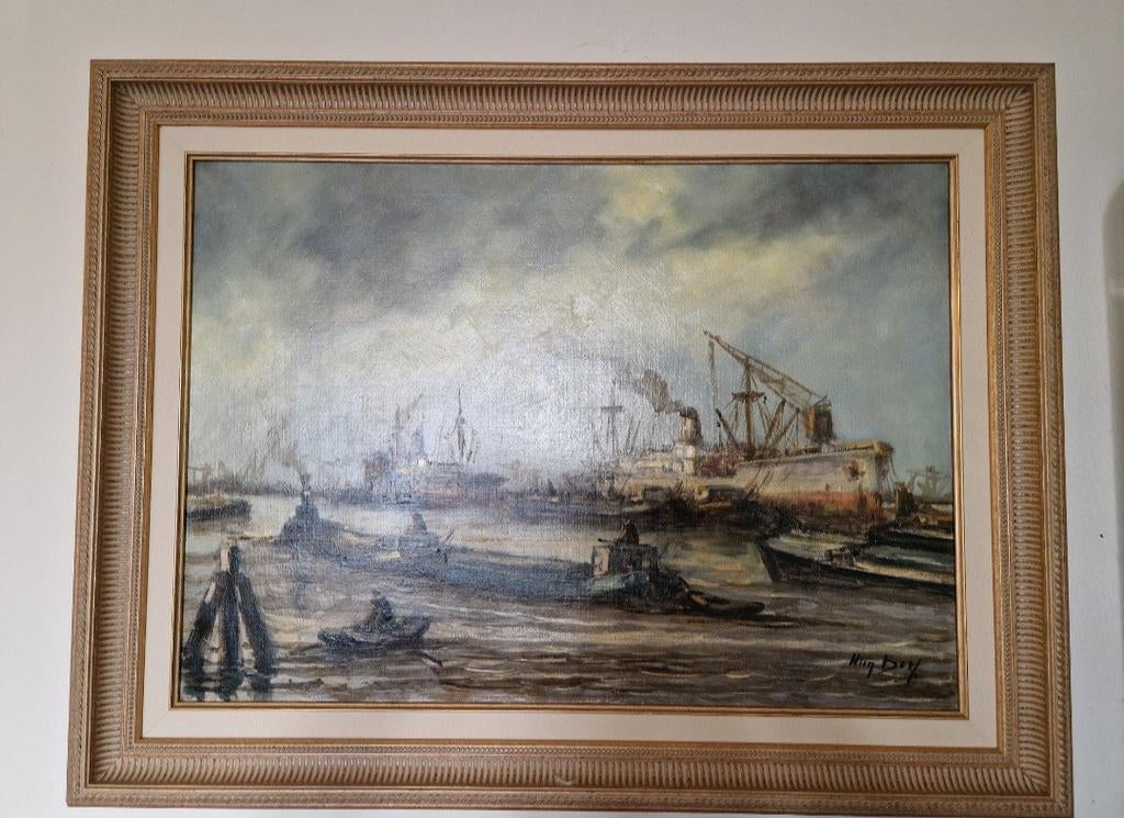 Wim bos havengezicht, Antiek en Kunst, Ophalen